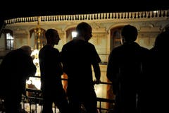 Auf dem Balkon im Rathaussaal hat man einen guten Blick auf die Frauenfelder Konstabler. (Bild: Reto Martin)