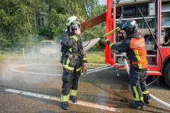 Brand auf dem Raduner-Areal in Horn (Bild: Urs Bucher)