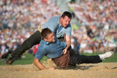 SCHWINGEN, SCHWINGFEST, EIDGENOESSISCHES SCHWING- UND AELPLERFEST ESTAVAYER 2016, ESAF, FETE FEDERALE DE LUTTE ET DES JEUX ALPESTRES, FESTA FEDERALE DEI LOTTATORI E DEGLI ALPIGIANI, (Bild: Keystone)