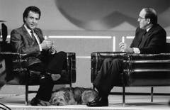 1987 empfing Kurt Felix Ex-Bundesrat Kurt Furgler. (Bild: Ralph Ribi)