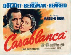 Ebenfalls ein Film-Klassiker. "Casablanca" aus dem Jahr 1942. Wohl eines der berühmtesten Zitate daraus: "Küss' mich, küss' mich als wäre es das letzte Mal." (Bild: Keystone)