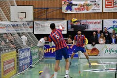 Brett Dailey (5) beim Einspielen. Der Kanadier spielte einst für Amriswil und wurde Schweizermeister. (Bild: Manuel Nagel)