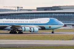 WORLD ECONOMIC FORUM, WEF, DONALD TRUMP, AIRFORCE ONE (Bild: Keystone/Ennio Leanza)