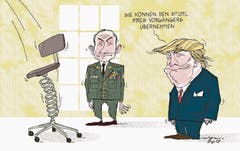 Ein neuer Stabschef fürs Weisse Haus. Ein Kommen und Gehen im Team von US-Präsident Donald Trump ( 6. August 2017). (Bild: Tom Werner)