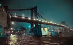 Überflutete Strassen in Brooklyn. (Bild: Keystone)
