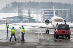 WEF-Hochbetrieb auf dem Flugplatz Altenrhein: Medienrundgang (Bild: Michel Canonica)