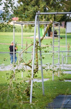Eschenz TG - Unwetterschäden in Eschenz. Badi Eschenz. (Bild: Andrea Stalder)