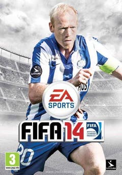 Auf einen Fussball haben die Macher dieses Fifa 14-Covers verzichtet. Warum nicht auch auf die Finger in der Mitte des Bildes? (Bild: psdisaster.com)