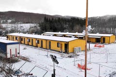 Eine vorläufige Unterkunft für Bewohner von Amatrice. (Bild: EPA/Emiliano Grillotti)