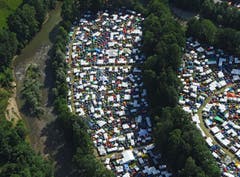 Wer zu spät kommt, hat Glück, wenn er noch einen guten Zeltplatz findet. (Bild: Hanspeter Schiess)