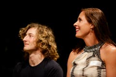Die beiden Einzelsportler Jonas Langenegger und Isabelle Forrer. (Bild: Donato Caspari)