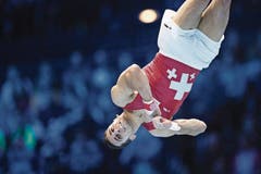 Pablo Brägger, Oberbüren, Reck-Europameister. (Bild: ENNIO LEANZA (KEYSTONE))