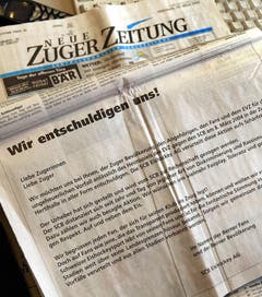 Die Verantwortlichen des SC Bern entschuldigten sich in der Folge per Inserat für den Skandal. (Bild: Keystone)