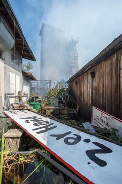 Brand auf dem Raduner-Areal in Horn (Bild: Urs Bucher)
