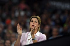 Mirka Federer feuert ihren Mann an. (Bild: Keystone)