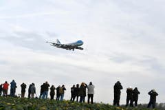 WORLD ECONOMIC FORUM, WEF, DONALD TRUMP, AIRFORCE ONE, (Bild: Keystone/Walter Bieri)