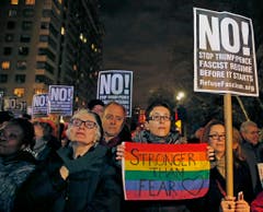 In New York wird gegen Trump protestiert. (Bild: Keystone)