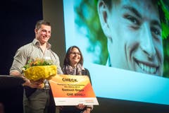 Schwinger Samuel Giger wurde als Newcomer geehrt. (Bild: Michel Canonica)