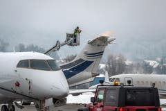 WEF-Hochbetrieb auf dem Flugplatz Altenrhein: Medienrundgang (Bild: Michel Canonica)