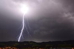 Gewitter 5./6. August, aufgenommen in Goldach. (Bild: Fabian Egli)