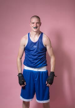 Amateur Ronny Petersen, Jahrgang 1988, Box Academy Bern. (Bild: Benjamin Manser und Urs Bucher)