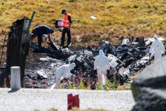 SUPERPUMA, ABSTURZSTELLE, UNFALL, (Bild: SAMUEL GOLAY (KEYSTONE/TI-PRESS))