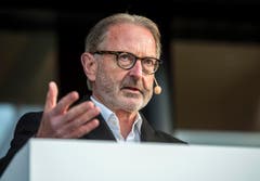 Hermann Hess, Verwaltungsratspräsident der Bodensee Schifffahrt, ist stolz auf das Bauwerk. (Bild: Reto Martin)