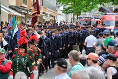Romanshorn TG , 25.05.2014 / Festumzug an der Jugendfeuerwehr Schweizermeisterschaft " Feuer und Wasser " in Romanshorn (Bild: Donato Caspari)
