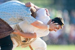 SCHWINGEN, SCHWINGFEST, EIDGENOESSISCHES SCHWING- UND AELPLERFEST ESTAVAYER 2016, ESAF, FETE FEDERALE DE LUTTE ET DES JEUX ALPESTRES, FESTA FEDERALE DEI LOTTATORI E DEGLI ALPIGIANI, (Bild: Keystone)