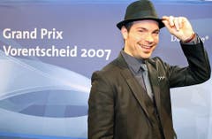 Der Sänger Roger Cicero posiert am 23. Januar 2007, während eines Pressetermins für die Fotografen. (Bild: Keystone)