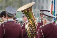 Die Musikgesellschaft spielte auf. (Bild: Andrea Stalder)