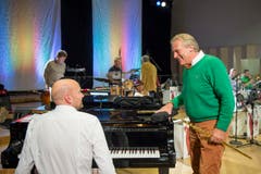 Ein Witzchen für den Pianisten. (Bild: Urs Bucher)