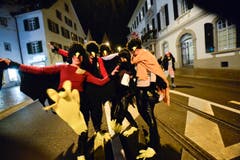 Jeweils am dritten Montag im Jahr findet in Frauenfeld die Bechtelisnacht statt - für viele die "Nacht der Nächte". Es wird ausgiebig gefeiert und die besten Masken werden prämiert. (Bild: Donato Caspari)