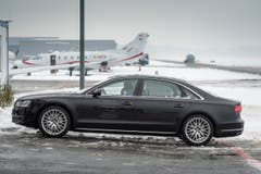 WEF-Hochbetrieb auf dem Flugplatz Altenrhein: Medienrundgang (Bild: Michel Canonica)