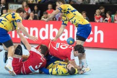 Handball: LŠnderspiel Schweiz - Bosnien (Bild: Michel Canonica)