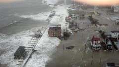 Überfluteter Küstenstreifen bei Atlantic City. (Bild: Keystone)