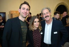 Musiker unter sich: David Lang, Lina Button und Sepp Silberberger. (Bild: Reto Martin)