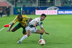 Fussball Europa League FC St. Gallen - FC Kuban Krasnodar Matias Vitkieviez vom FC St.Gallen gegen CissŽ (Bild: Michel Canonica)