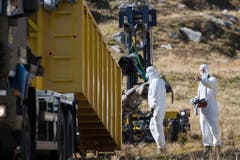 SUPERPUMA, ABSTURZSTELLE, UNFALL, (Bild: SAMUEL GOLAY (KEYSTONE/TI-PRESS))