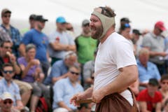 Benji von Ah nach dem 5. Gang beim 95. Urner Kantonalen Schwingfest. (Bild: Keystone/ALEXANDRA WEY)