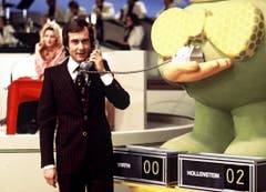 Kurt Felix im Jahre 1975 als Moderator von «Teleboy». (Bild: SRF)