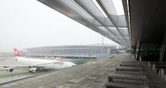 Die neue Zuschauerterrasse auf dem neuen Dock B (Bild: Keystone / Alessandro della Bella)