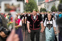 SCHWINGFEST, EIDGENOESSISCHES SCHWING- UND AELPLERFEST ESTAVAYER 2016, ESAF, FETE FEDERALE DE LUTTE ET DES JEUX ALPESTRES, FESTA FEDERALE DEI LOTTATORI E DEGLI ALPIGIANI, EIDGENOESSISCHES 2016 ESTAVAYER . (Bild: Keystone)