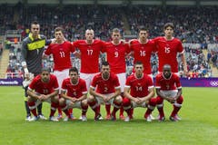 Mit dieser Formation ist die Schweiz gegen Gabun gestartet. (Bild: Keystone)