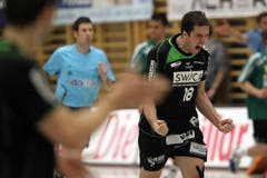 Kriens Boris Stankovic jubelt nach einem von insgesamt sieben Treffern. (Bild: Philipp Schmidli/Neue LZ)