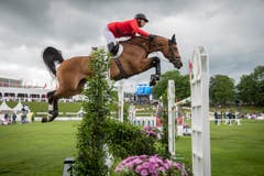 Steve Guerdat auf Bianca am Nationencup. (Bild: Urs Bucher)