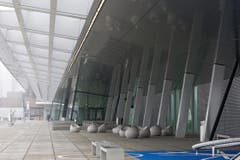 Blick auf die neue Zuschauerterrasse. (Bild: Keystone / Alessandro della Bella)