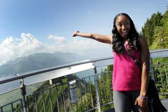 Brianna Rollins auf dem Stanserhorn (Bild: Boris Bürgisser / Neue LZ)