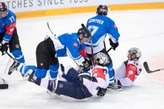 Aber in der NLA müssten sich die Deutschen vielleicht sogar gegen den Fall in die Abstiegsrunde wehren, denn im Spiel nach vorne sind sie mit ihrem Latein schnell am Ende. (Bild: Keystone / Urs Flüeler)