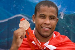 Sergei Aschwanden, Gold im Judo bis 90 Kilogramm, Peking 2008. (Bild: Keystone / Alessandro della Bella)